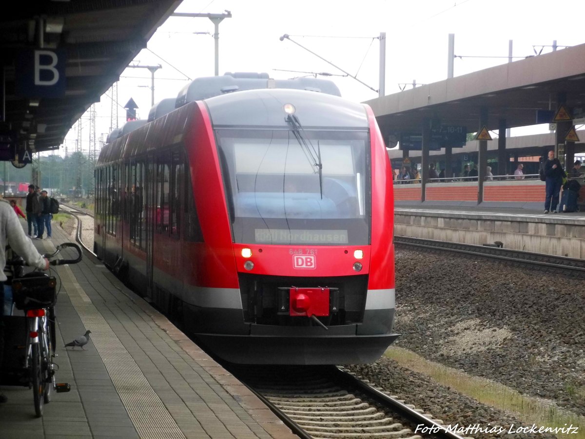 648 761 / 261 mit ziel Nordhausen im Bahnhof Gttingen am 29.5.16