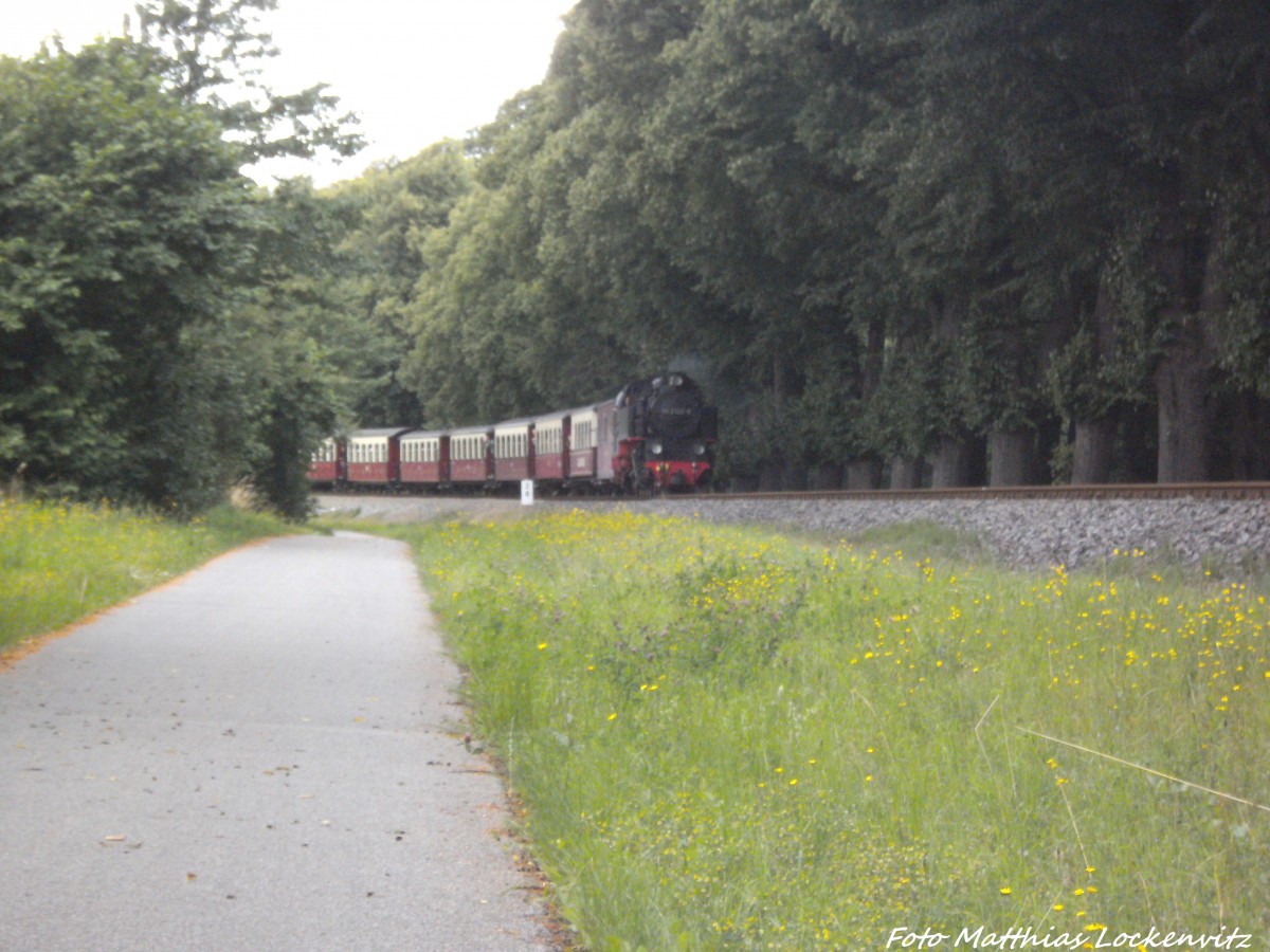99 2322 der Mecklenburgischen Bderbahn Molli unterwegs nach Bad Doberan am 13.7.14