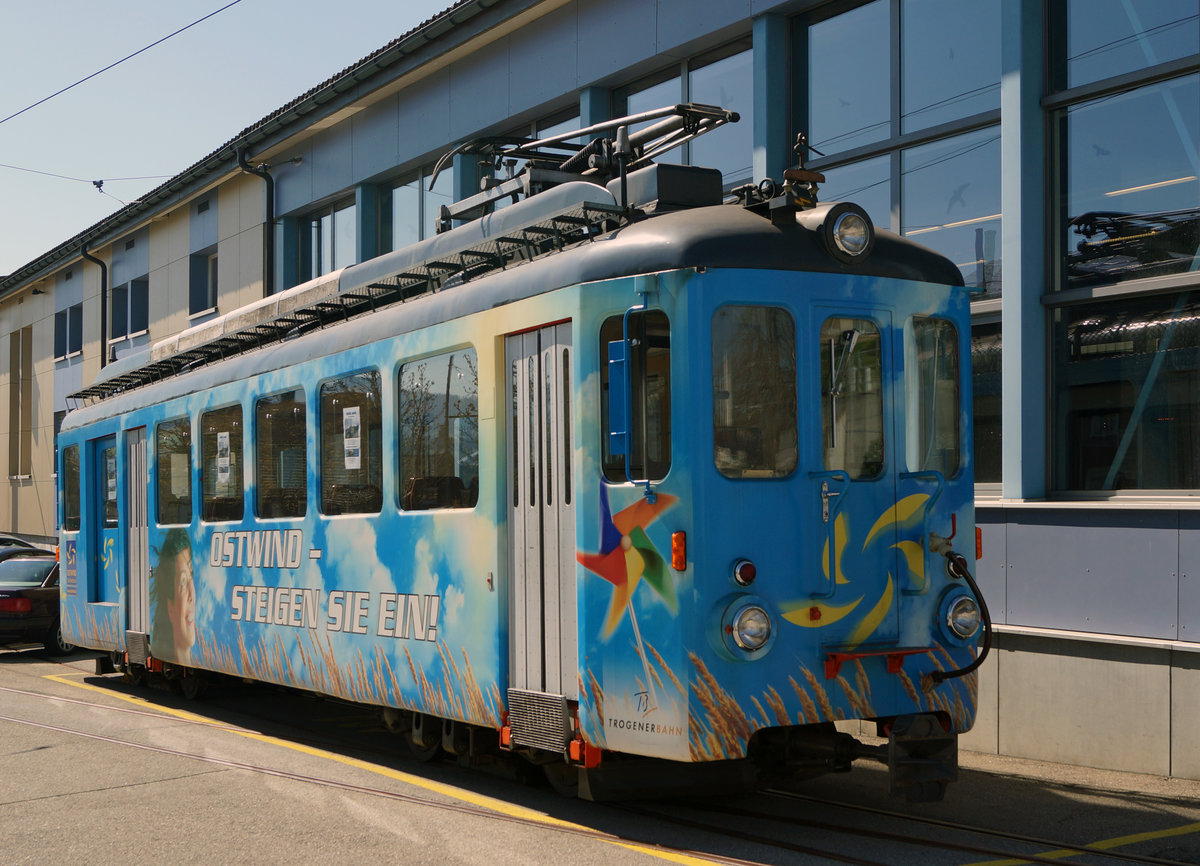 AB/TB: BDe 4/4 7 in Speicher am 24. April 2017.
Foto: Walter Ruetsch