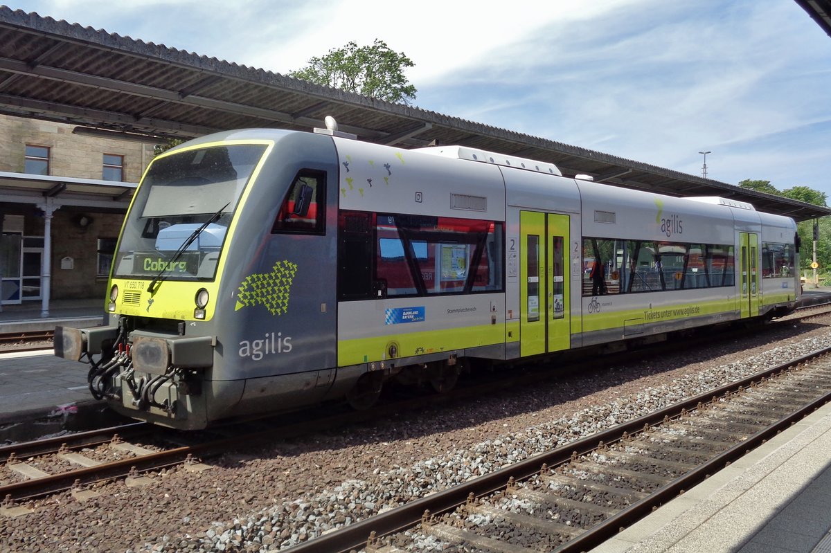 Agilis 650 718 steht am 20 Mai 2018 in Neuenmarkt-Wirsberg.