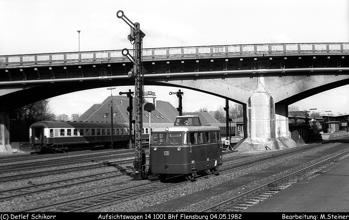 Bereisungswagen KLV DB 10 4001 Bhf Flensburg 04.05.1982 (DigiScan 019)