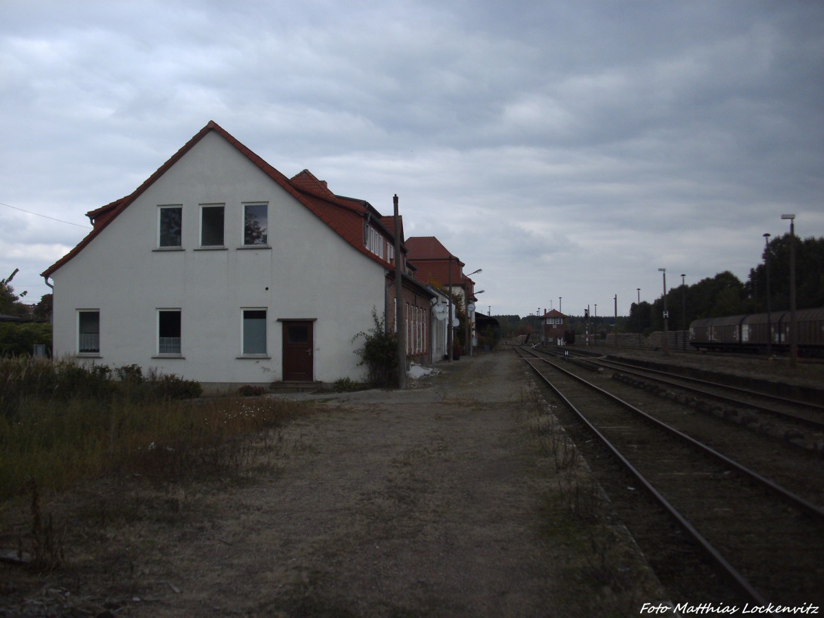 Blick auf den Stillgelegten Bahnhof Neustrelitz sd am 7.10.13
