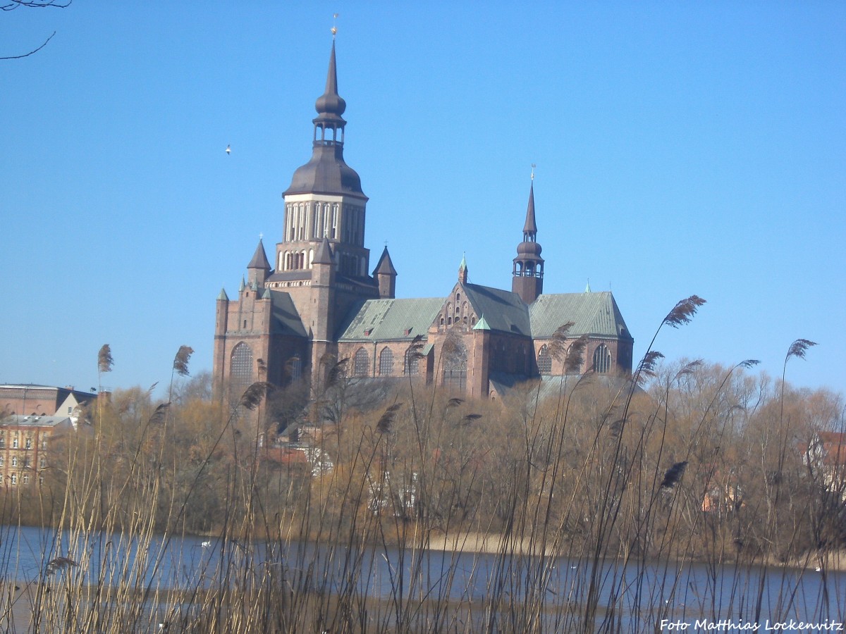 Blick auf Stralsunds Altstadt am 10.3.14