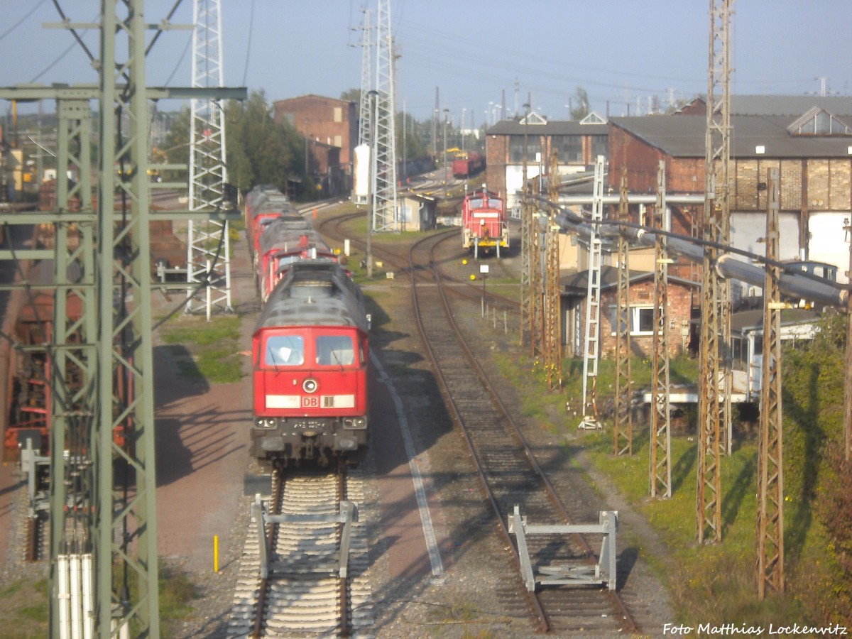 Blick auf Z-gestelle Loks der BR 232, 233, 298, 360 und weitere in Halle (Saale) am 4.10.14