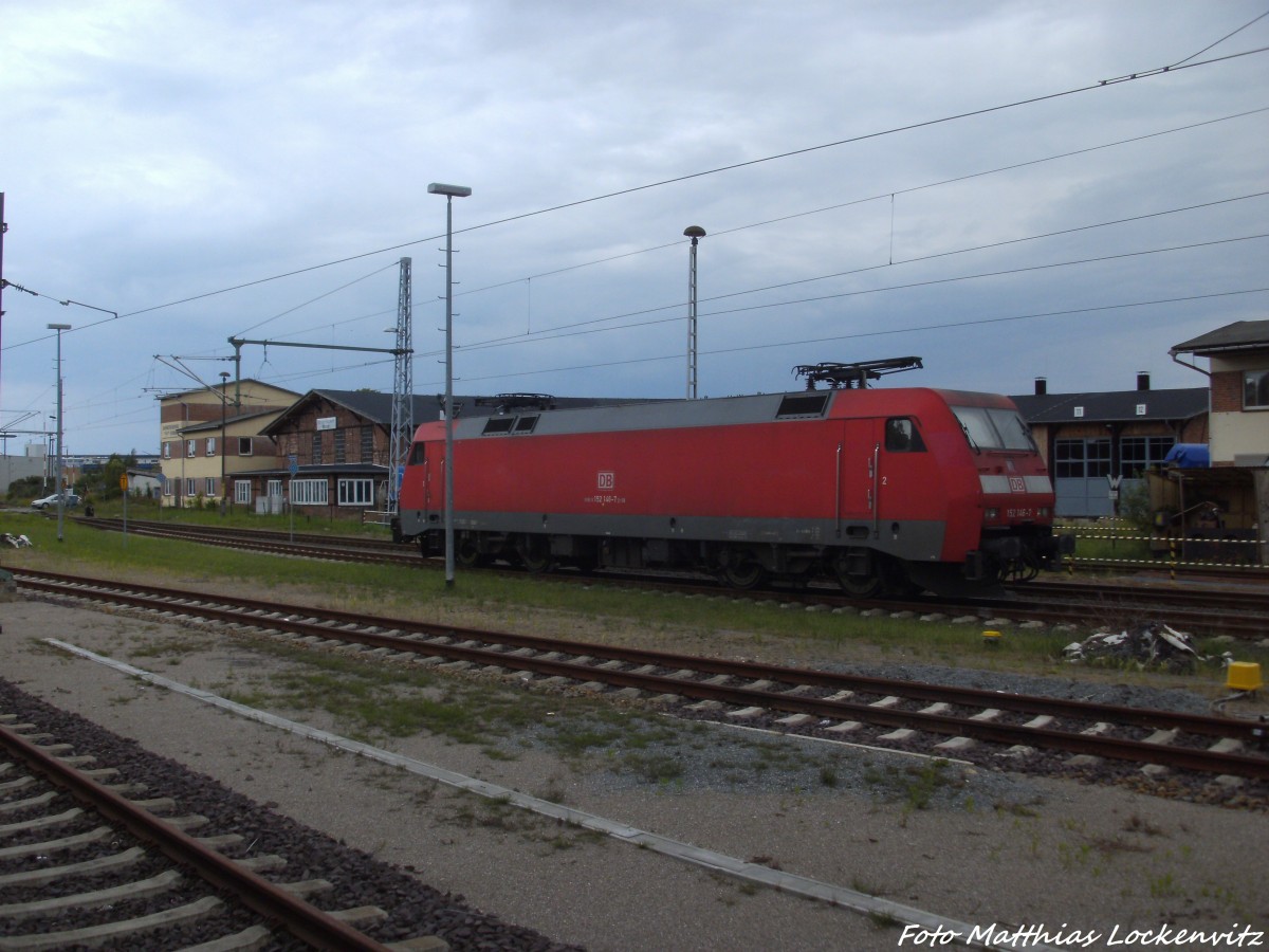 BR 152 abgestellt im Bahnhof Wismar am 13.7.14