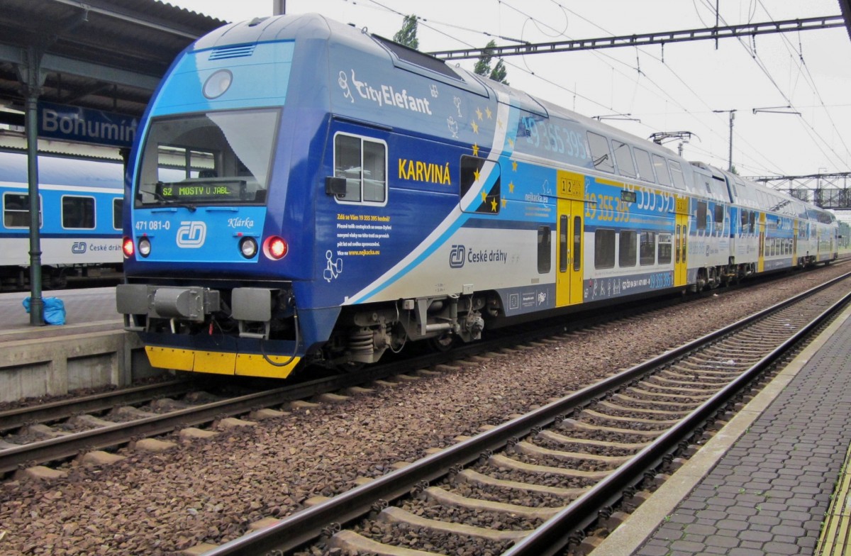 CD-Werbetriebzug 471 081 steht am 4 Juni 2013 in Bohumin.