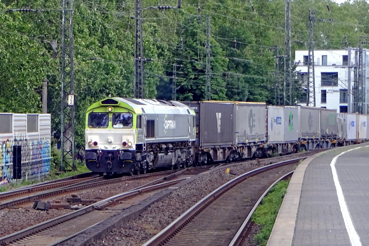 CT 6609 durchfahrt mit ein Containerzug nach Antwerpen am 8 Juni 2019 Kln Sd. 