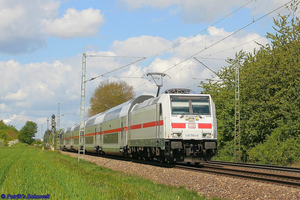 DB 146 564 mit InterCity am 07.05.2019 in Bremen-Mahndorf Richtung Hannover