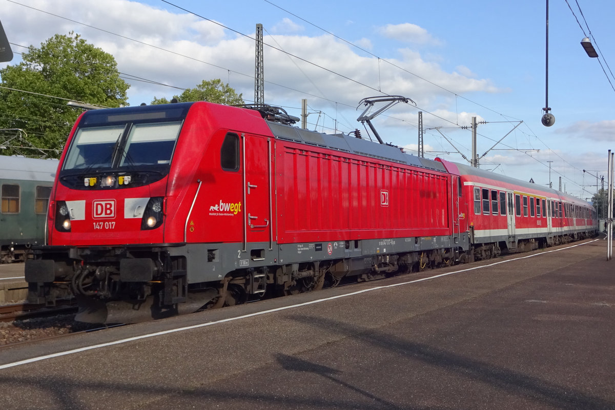 DB 147 017 treft am 13 September 2019 in Göppingen ein.