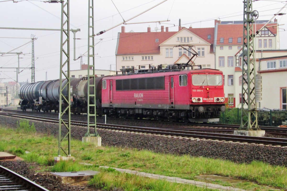 DB 155 066 durchfahrt Halle (Saale) Hbf am 12 April 2014.