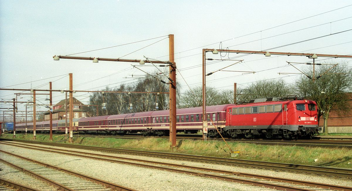 DB E 10 200 mit Sonderzug, Pattburg 11.03.2007