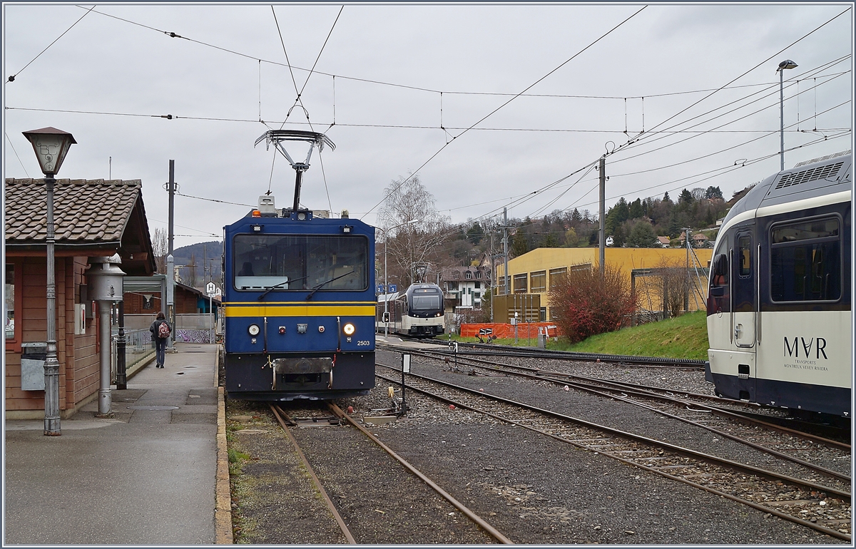 Der MOB Gem 2/2 2503 in Blonay. 

13. März 2020
