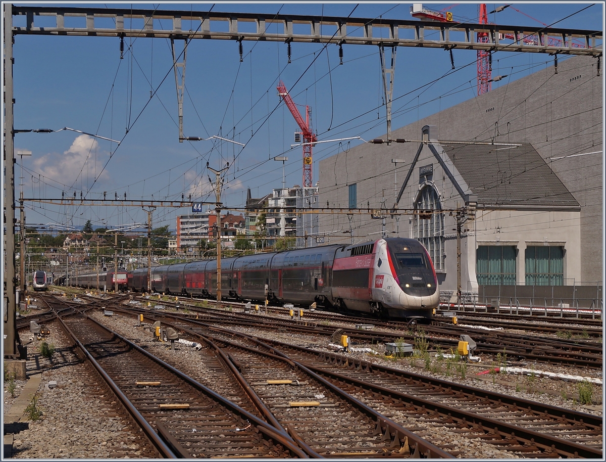Der TGV Lyria 4726 bei der Ankunft in Lausanne. 

20. Juli 2020