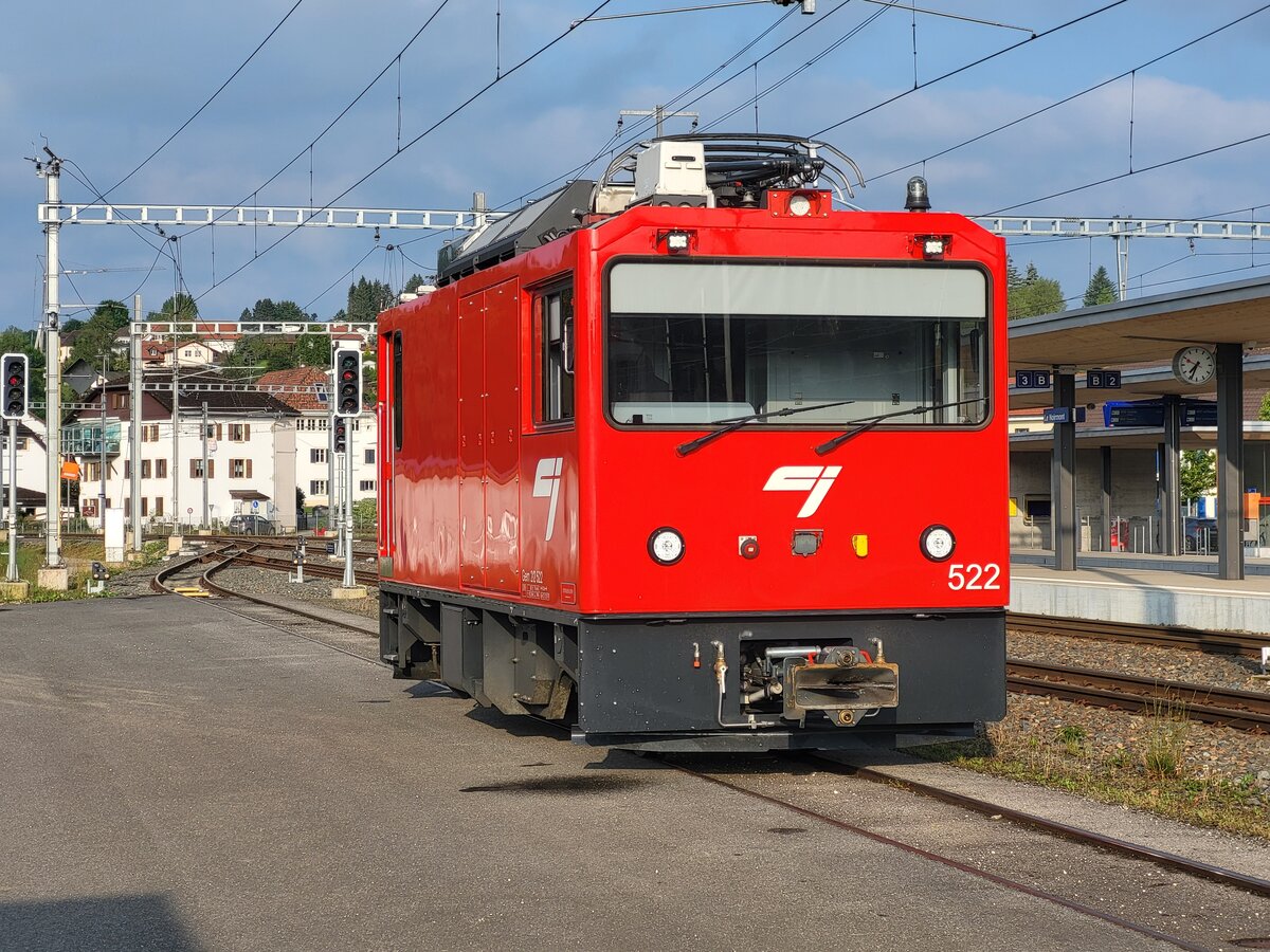 Die CJ Gem 2/2 522 steht in Le Noirmont.
26. Juni 2024 