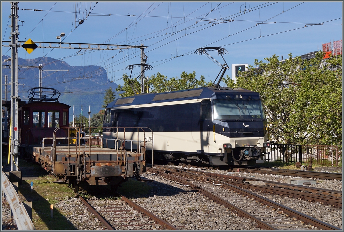 Die MOB Ge 4/4 8001 in Vevey. 

28. Mai 2021