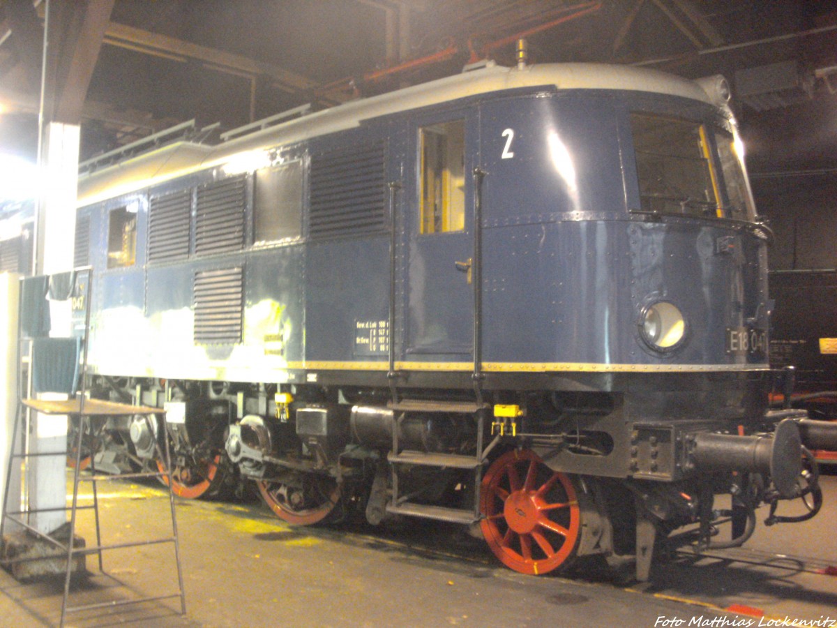 E18 041 im DB Museum Halle Saale am 15.2.14