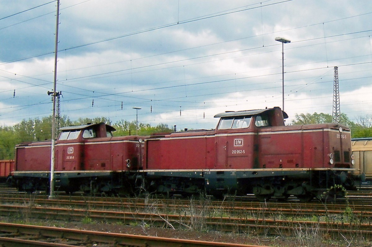 EfW 212 052 steht am 13 April 2008 in Hamm Rbf.