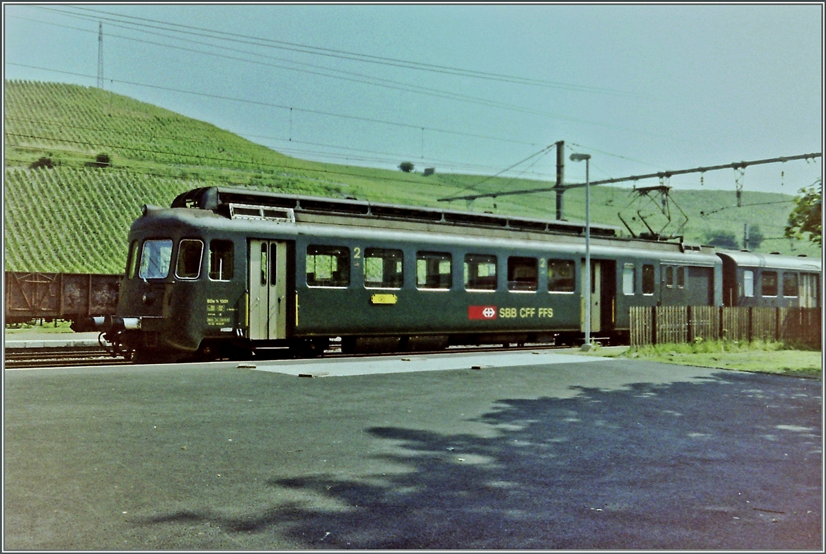 Einer der beiden Gleichstrom BDe 4/4 der SBB f�r die Strecke Gen�ve - La Plaine in La Plaine.
Gescannts Analogbild/ August 1994