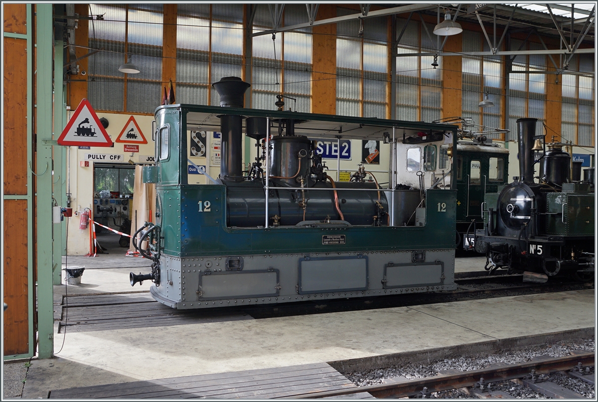 Einige Tage nach dem September Event  Es war einmal - Gleise in der Stadt  zeigte sich das Berner Dampftram G 3/3 12 sozusagen als Ausstellungsstück weiterhin in Chaulin. 

2. Oktober 2021