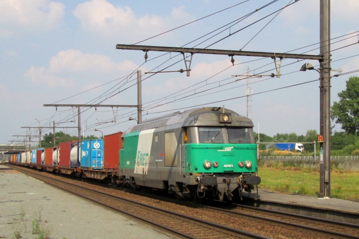 FRET 67471 durchfahrt am 29 Augustus 2013 Antwerpen-Noorderdokken.