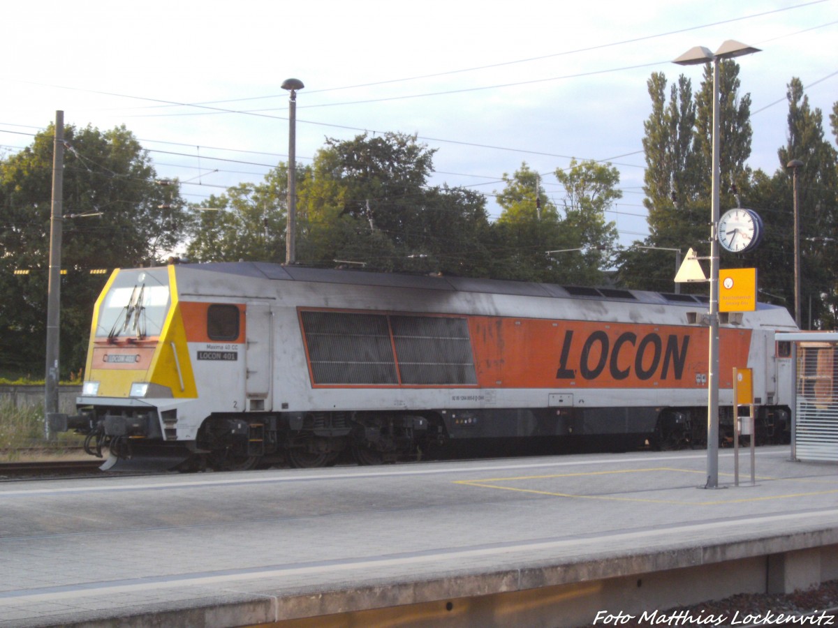 Locon 401 im Bahnhof Bergen auf Rgen am 13.7.14