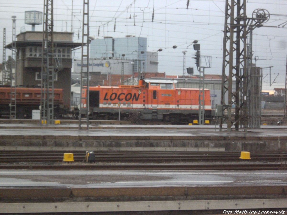 Locon V100 Ost abgestellt im Bahnhof Leipzig Hbf am 15.2.14