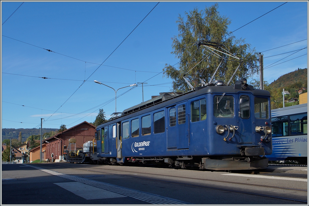 MOB BDe 4/4 3004 in Blonay.
14. Okt. 2014