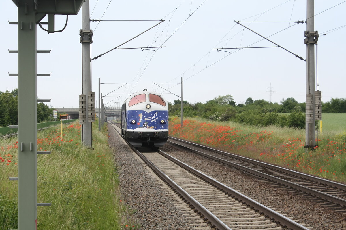 MY 1149 von Altmark Rail bei der Durchfahrt in Zberitz am 9.6.21