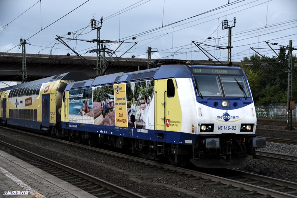 neue metronom-werbelok:146 502 auf dem weg nach lüneburg,harburg 17.08.19