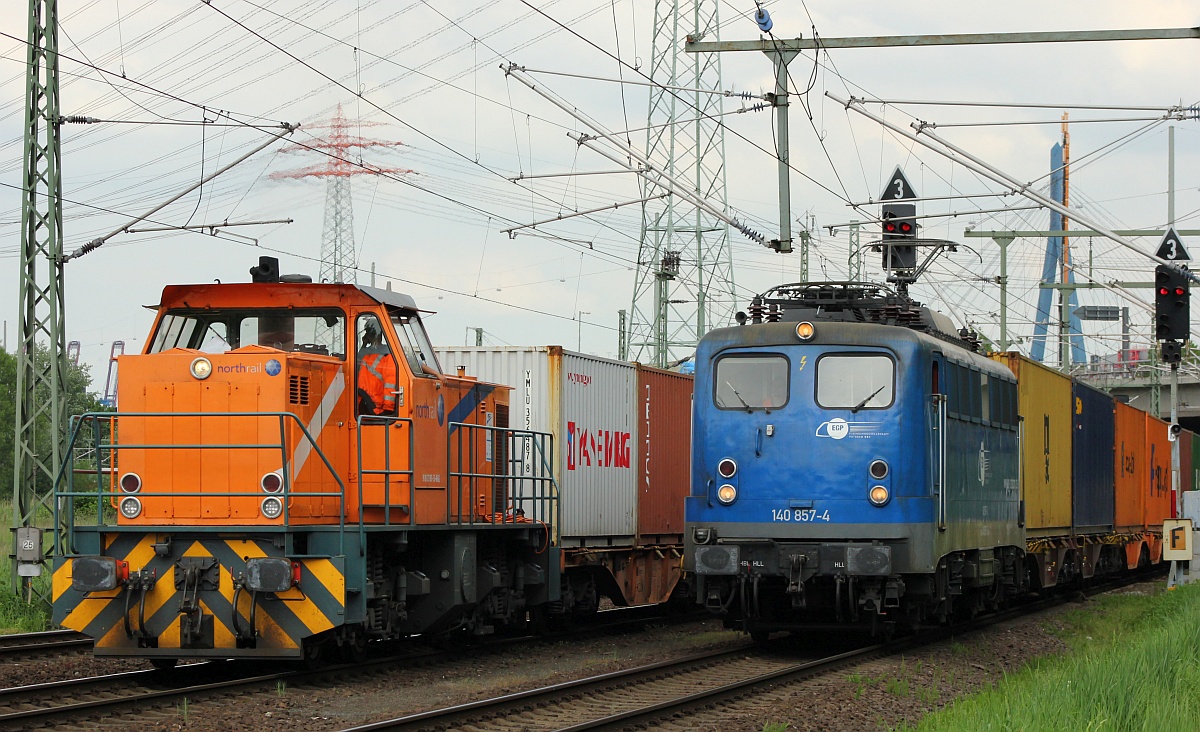 Northrail 272 001-5 und EGP E40 857 HH-Dradenau 11.05.18