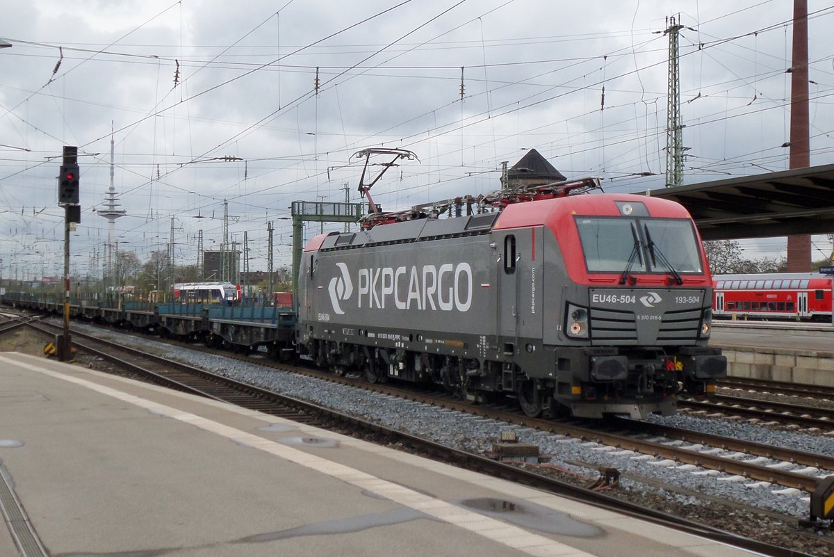 PKP Cargo EU46-504 durchfahrt am 27 April 2016 Bremen Hbf.