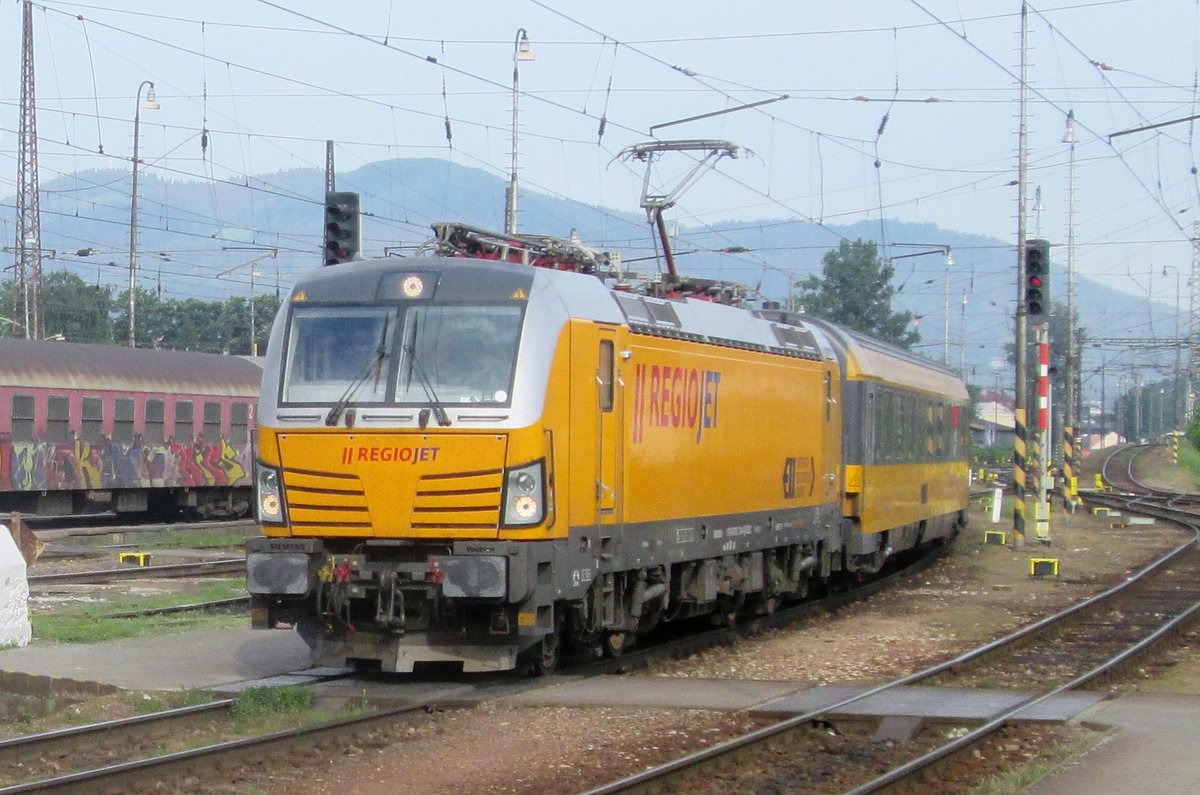 RegioJet 193 214 treft am 30 Mai 2019 in Zilina ein.