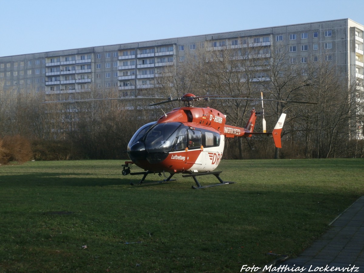 Rettungshubschrauber in Halle-Neustadt am 4.1.15