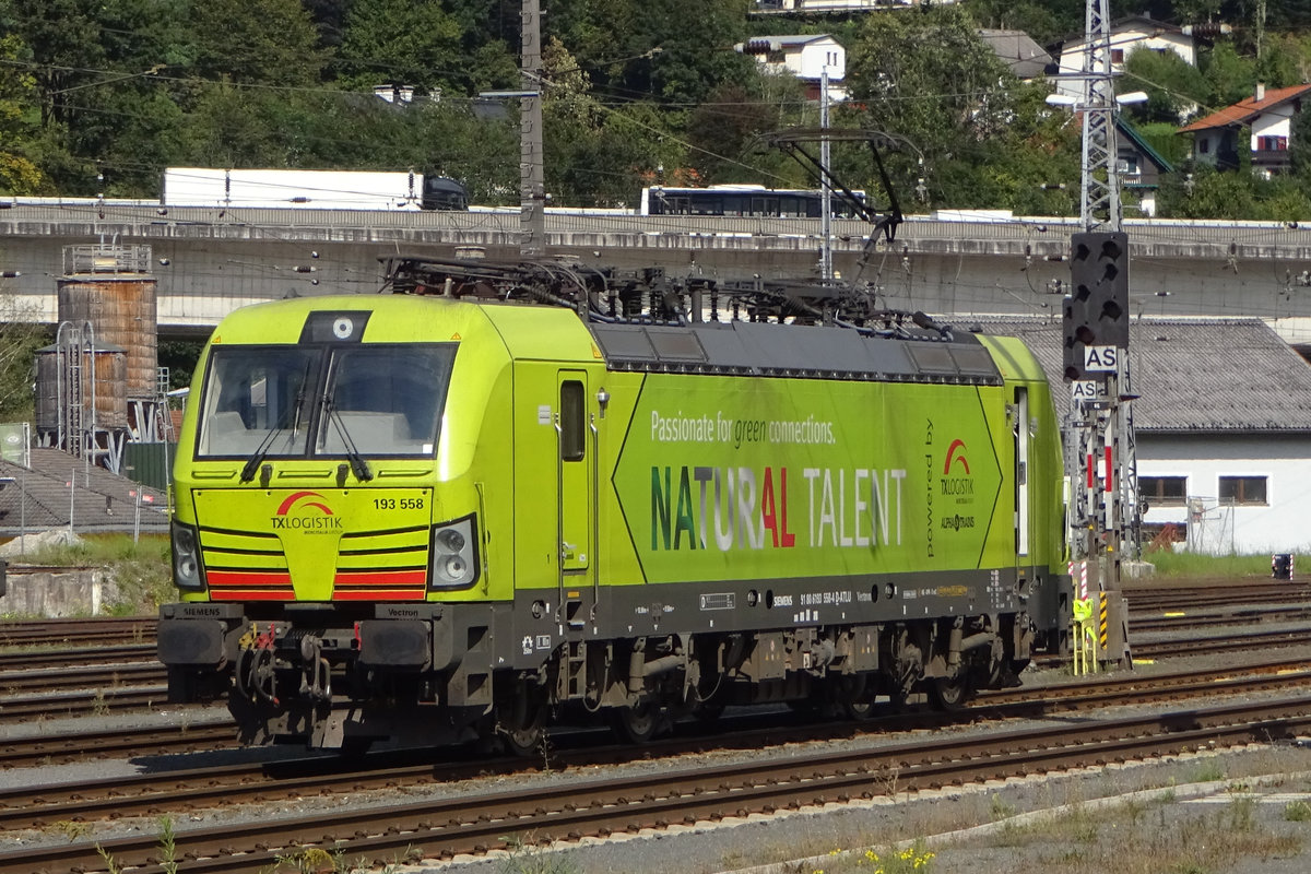 Ruhepause fr TX LOg 193 558 in Kufstein am 17 September 2019.