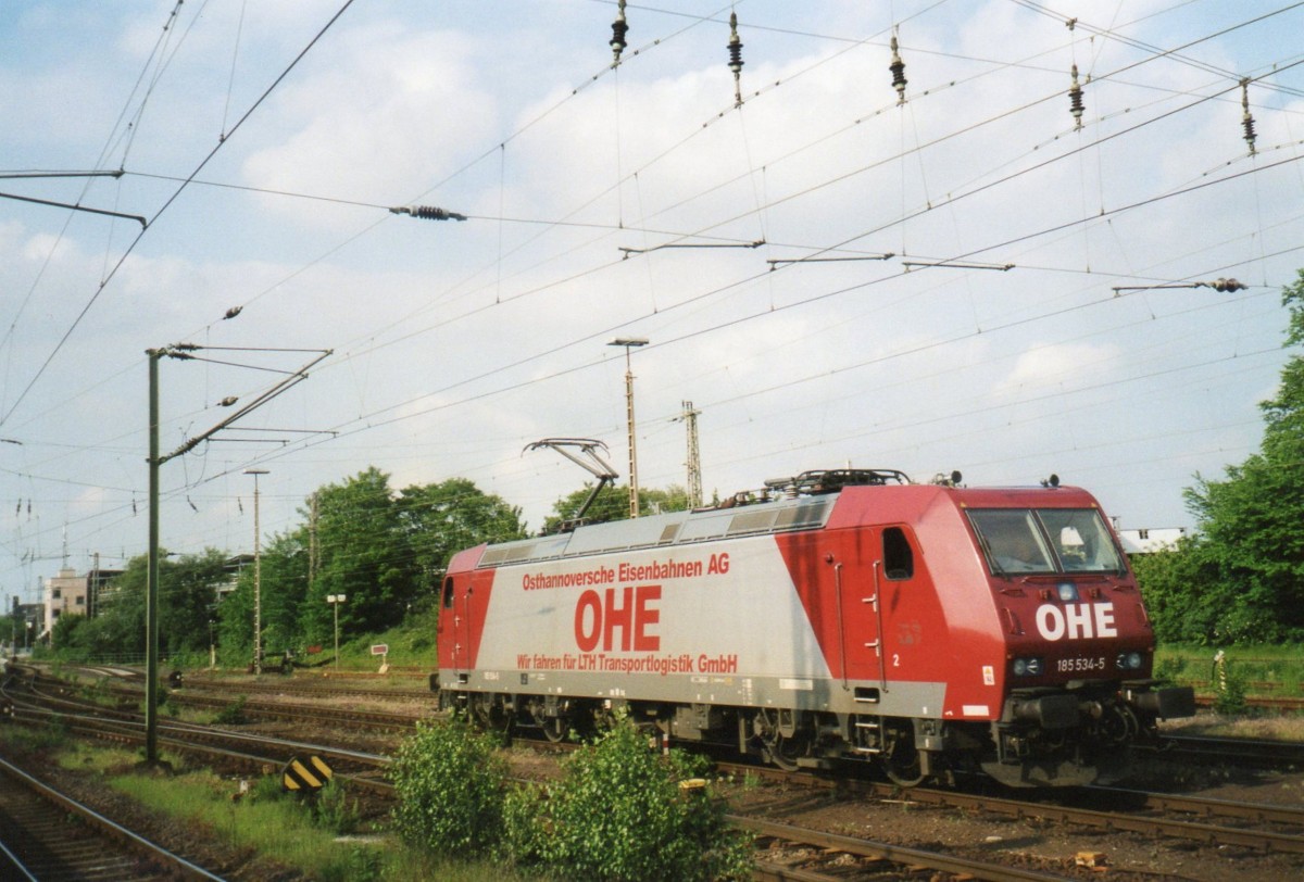 Scanbild von OHE 185 534 in Celle am 21 Mai 2004.