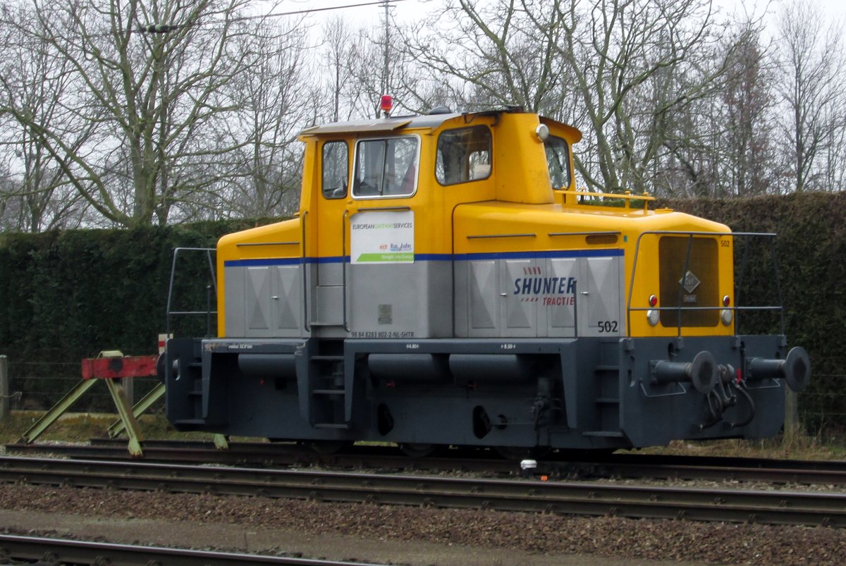 Shunter 502 steht am 11 Februar 2015 in Blerick.