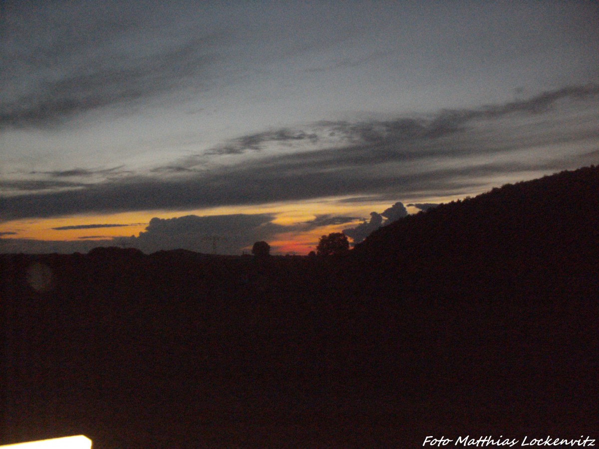 Sonnenuntergang ber der Insel Rgen am 23.8.14