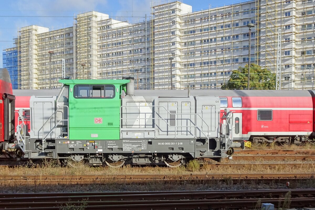 Vossloh-Söldner 650 301 rangiert am 18 September 2022 in Berlin-Lichtenberg.