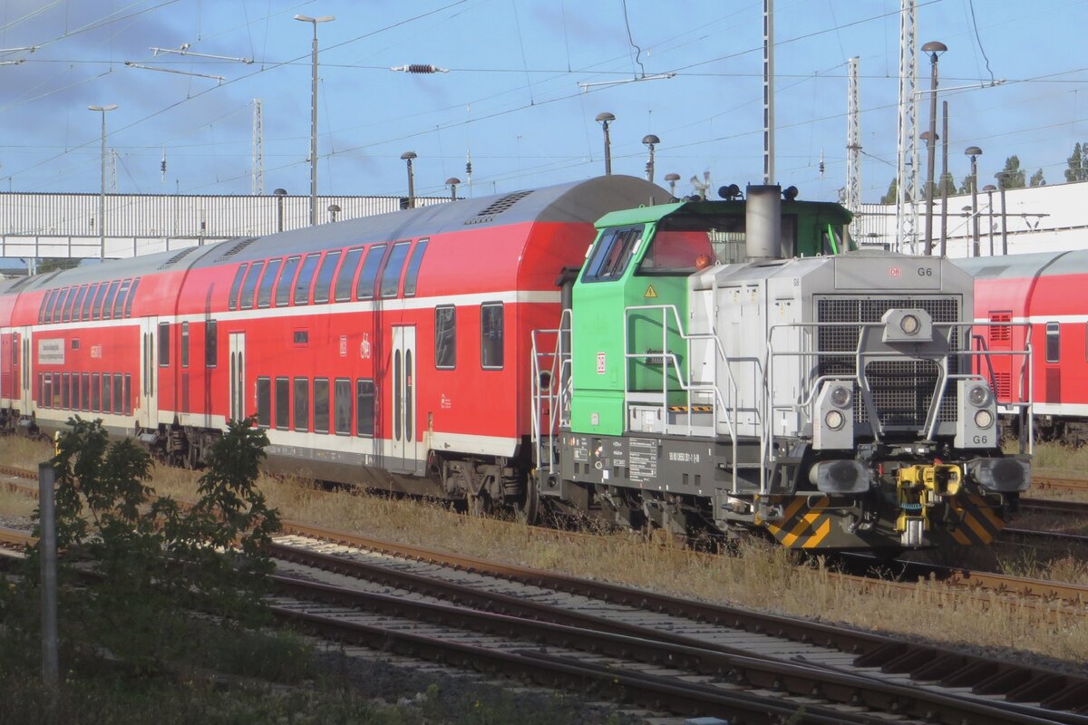 Vossloh-Söldner 650 301 rangiert am 18 September 2022 in Berlin-Lichtenberg.