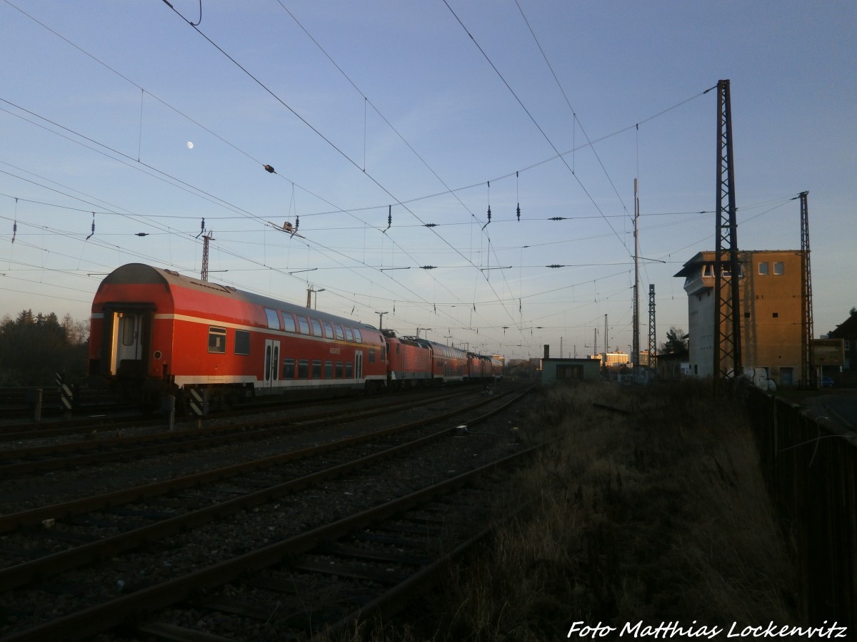 Z-Gestellte Loks und Wagen abgestellt im Bahnhof Halle-Nietleben am 1.1.15