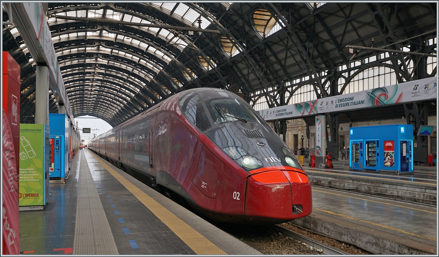 Der NTV .Italo ETR 675 002 steht in Milano Centrale.

27. Februar 2026