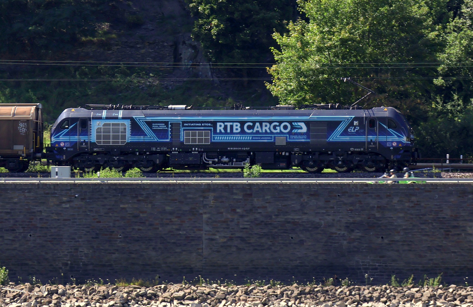 ELP/RTB Cargo 2019 311-0 unterwegs gen Koblenz. Kestert 11.08.2025