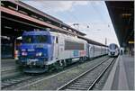 Die SNCF BB 22276 ist mit einem TER nach Sélestat unterwegs und wartet in Strasbourg auf die Abfahrt. 

17. März 2025