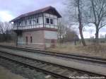 Ehemaliges Stellwerk am Bahnhof Teterow am 13.4.13