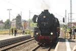 41 1144 mit dem Querfurt-Express bei der Einfahrt in den Bahnhof Merseburg Hbf am 14.8.21  