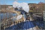 Mit einer herrlichen Dampffahne f�hrt die UEF 58 311 mit ihrem Dampfzug bei Schluchsee in Richtung Seebrugg. 

27. Dezember 2025 