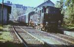 99 2105 im Bahnhof Eibenstock ob Bf am 16.9.1975