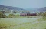 94 2105 unterwegs zwischen Eibenstock unt Bf und Eibenstock ob Bf am 16.9.1975