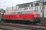 218 835 abgestellt im Bahnhof Hannover Hbf am 4.1.22