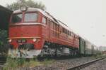 Am 13 August 1997 steht ex-DR 120 286 mit DR DoStos in Rheydt-Odenkirchen whrend ein Bahnhofsfest mit ein Sonderzug nach Kln.